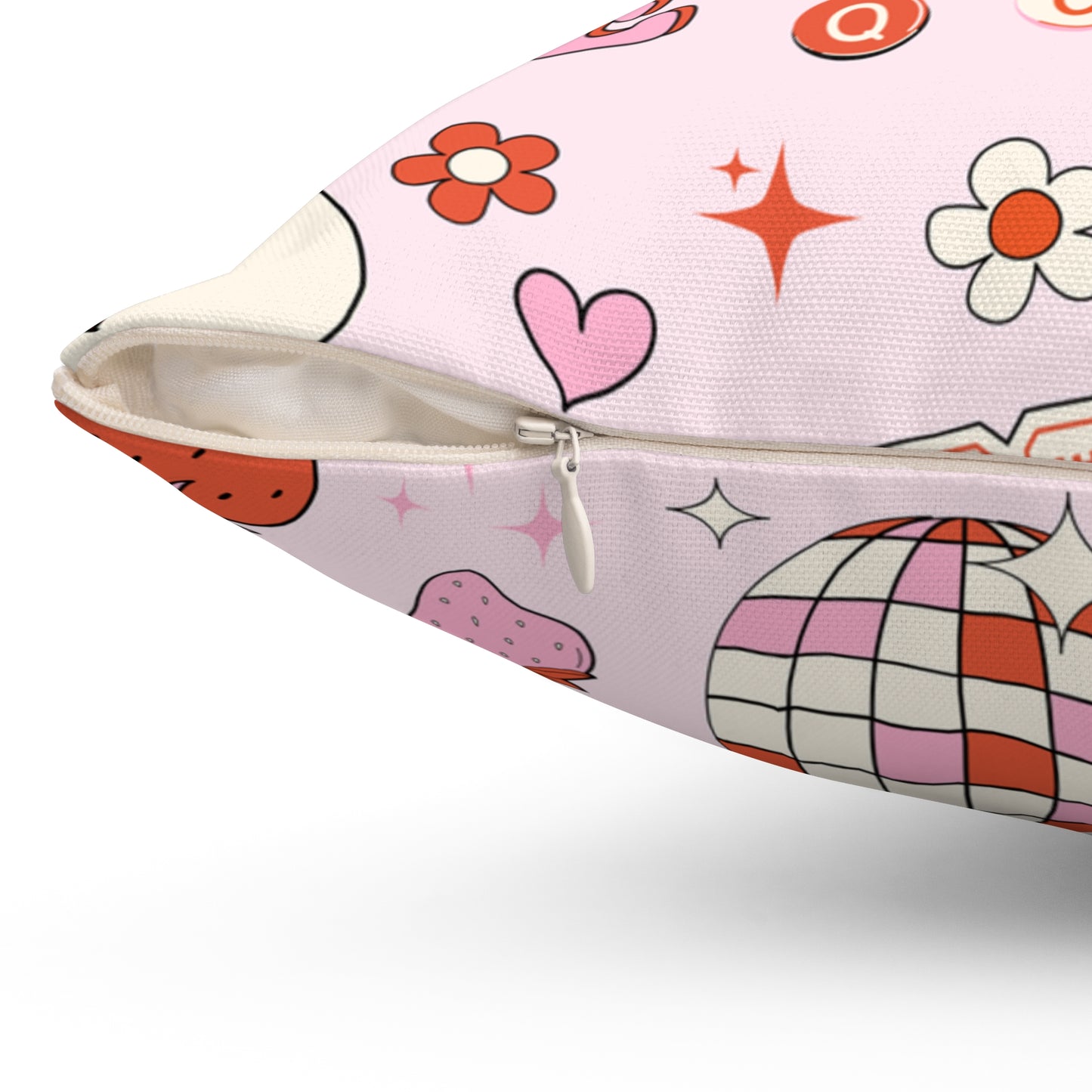 Y2k pink seamless pattern