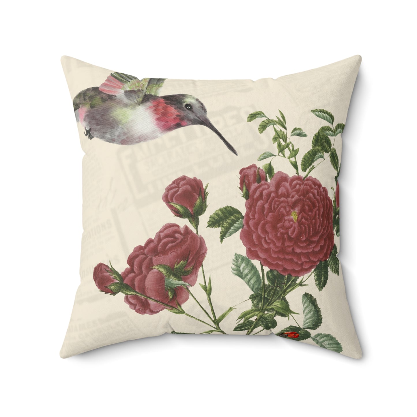 Rosa Rugosa and Hummingbird