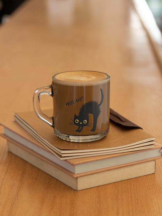 'MEEEE-OW!!!' - Glass Mug