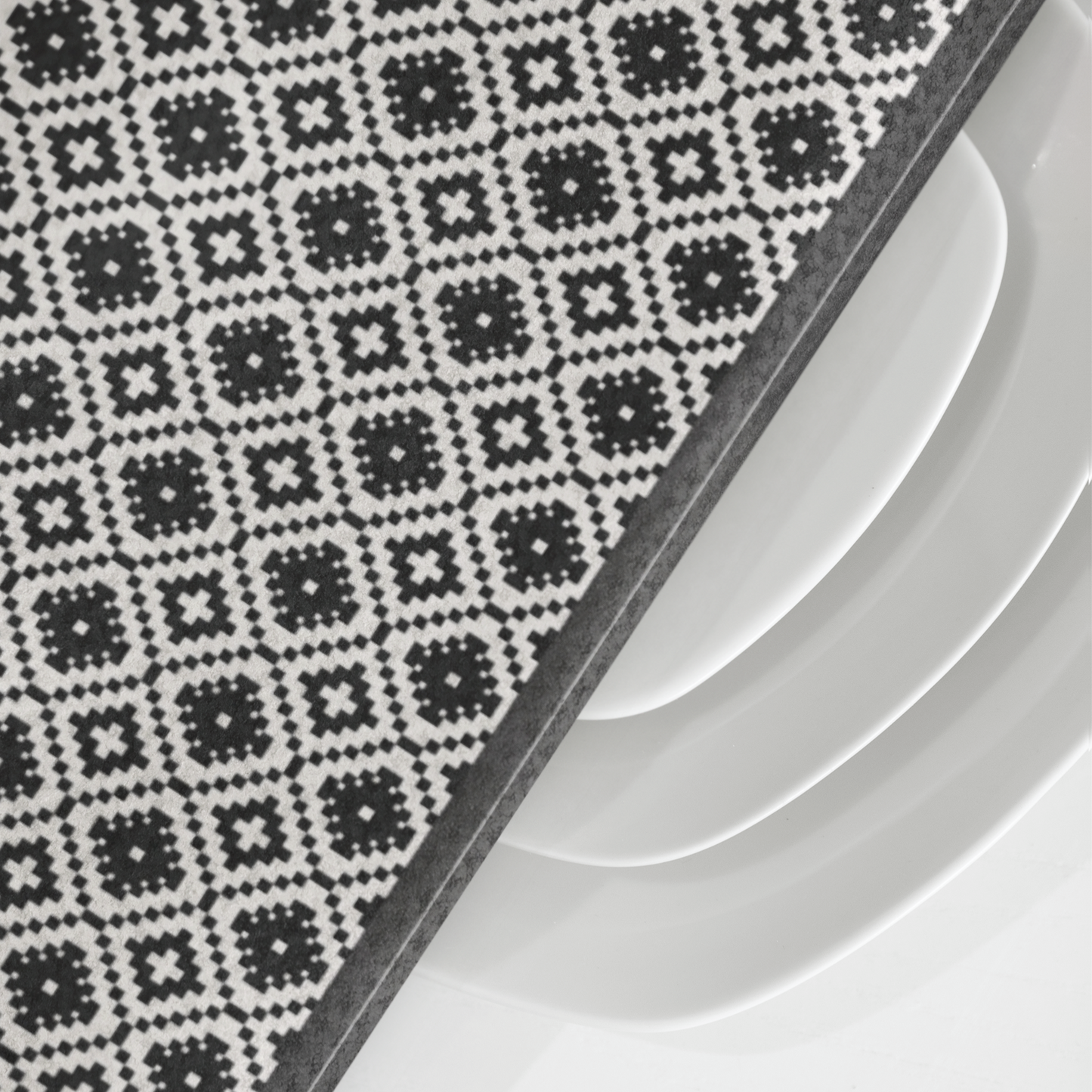 Black & White Pixelated Celtic Cross Pattern