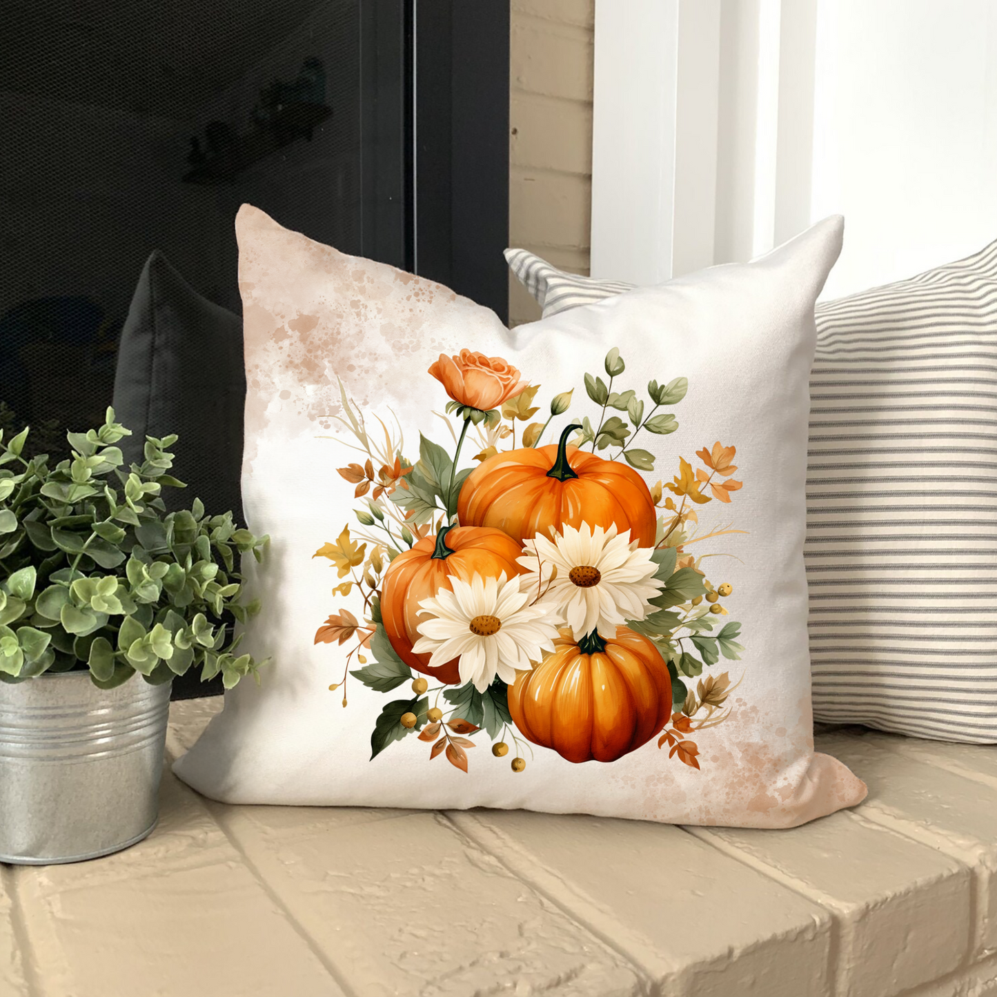 Watercolor Autumn Pumpkins