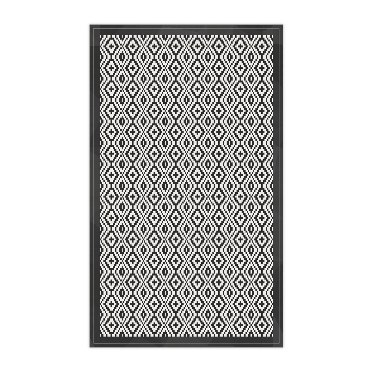 Black & White Pixelated Crossweave Pattern