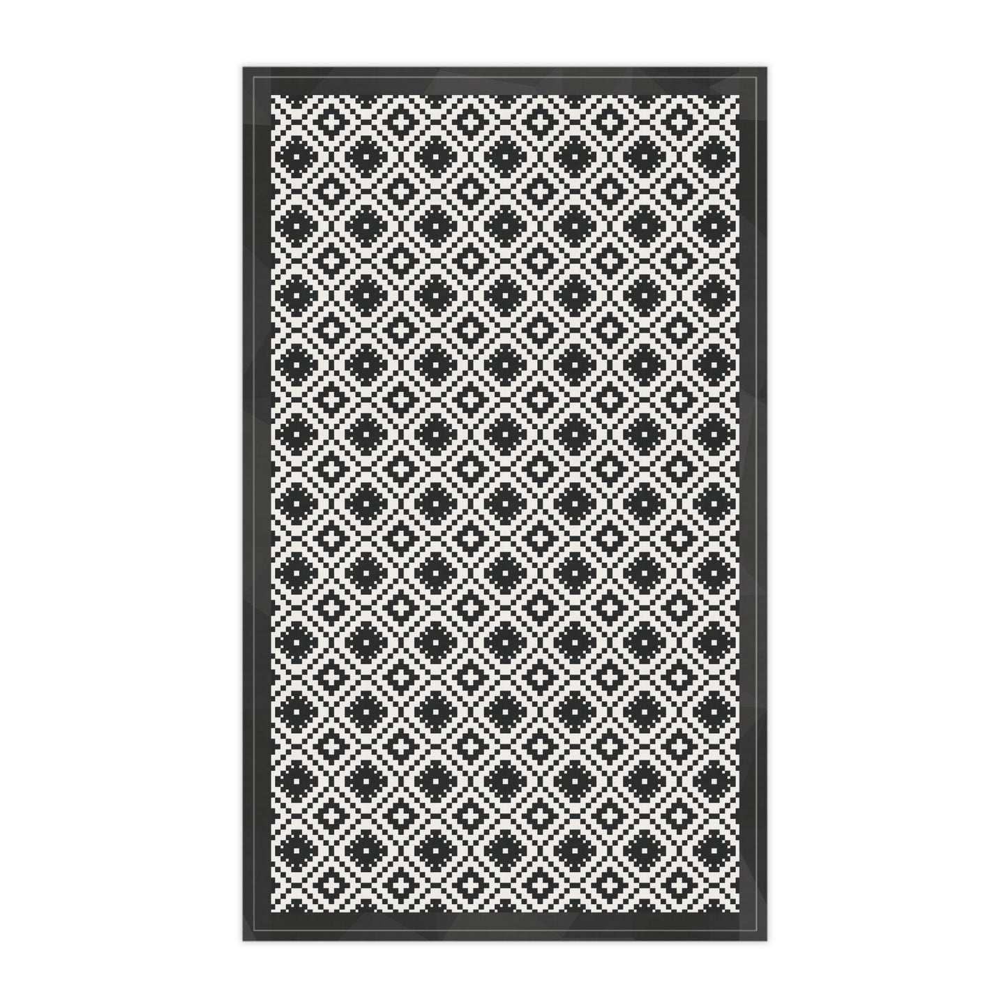Black & White Pixelated Celtic Cross Pattern