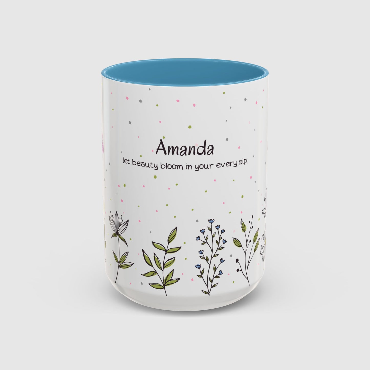 Let beauty bloom in your every sip (Personalized)