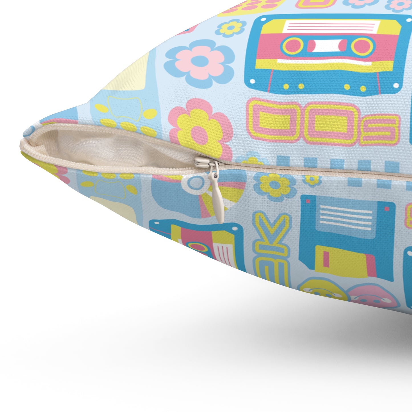 2000s Nostalgia Throw Pillow