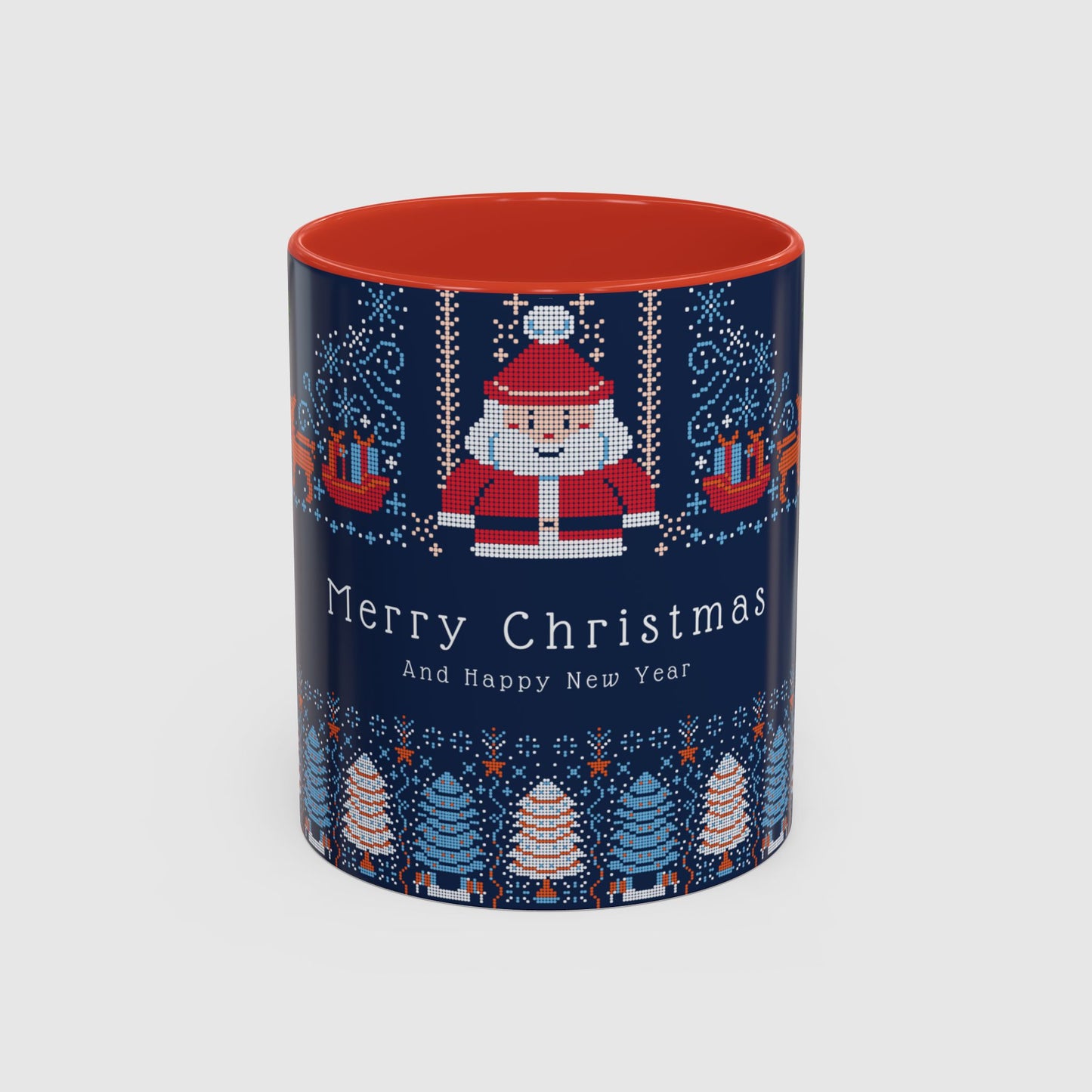 Blue Holiday Christmas Pixel