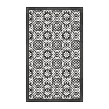 Black & White Pixelated Aztec Diamond Pattern