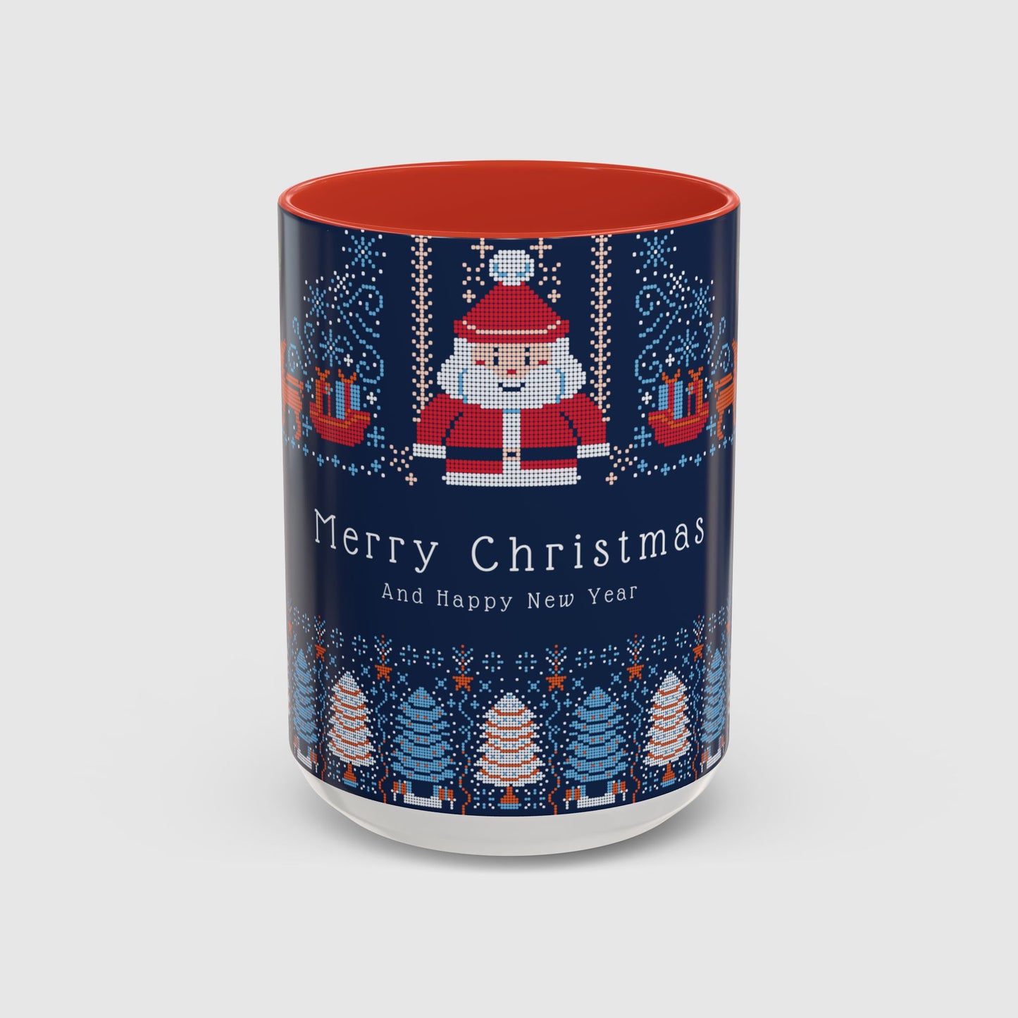 Blue Holiday Christmas Pixel