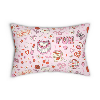Y2k pink seamless pattern