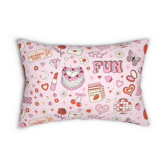 Y2k pink seamless pattern