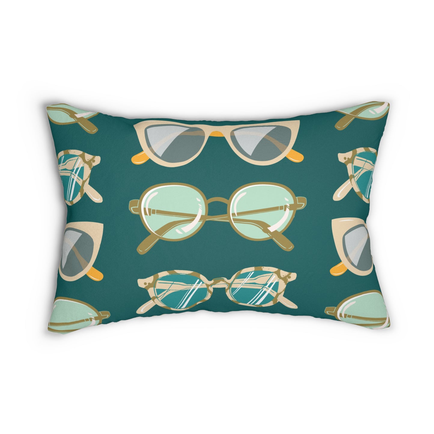 Retro Sunglasses – Brown & Cream on Teal