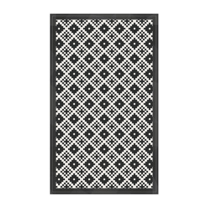 Black & White Pixelated Starburst Pattern
