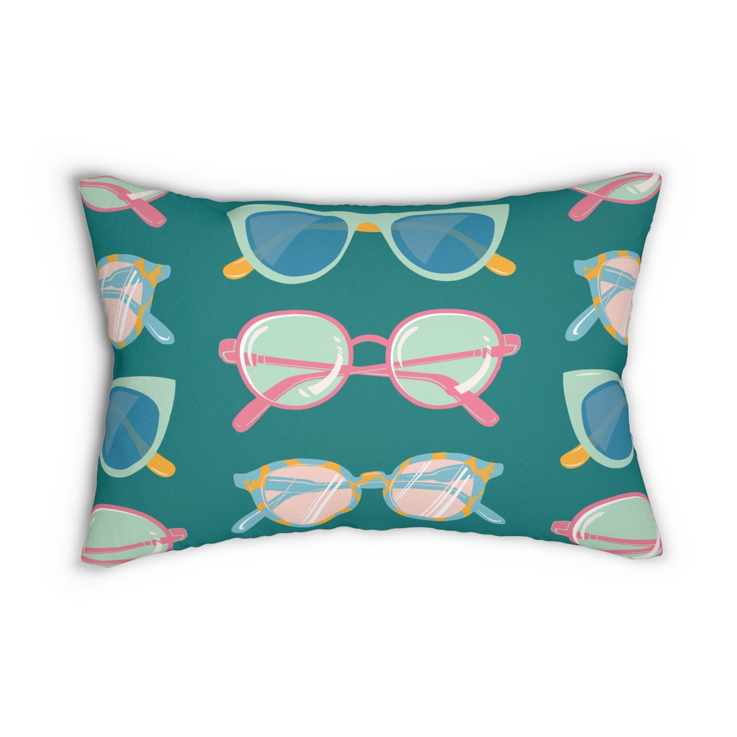 Retro Sunglasses – Pink & Red on Teal