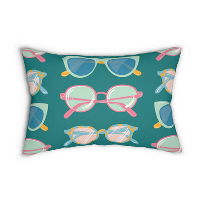 Retro Sunglasses – Pink & Red on Teal