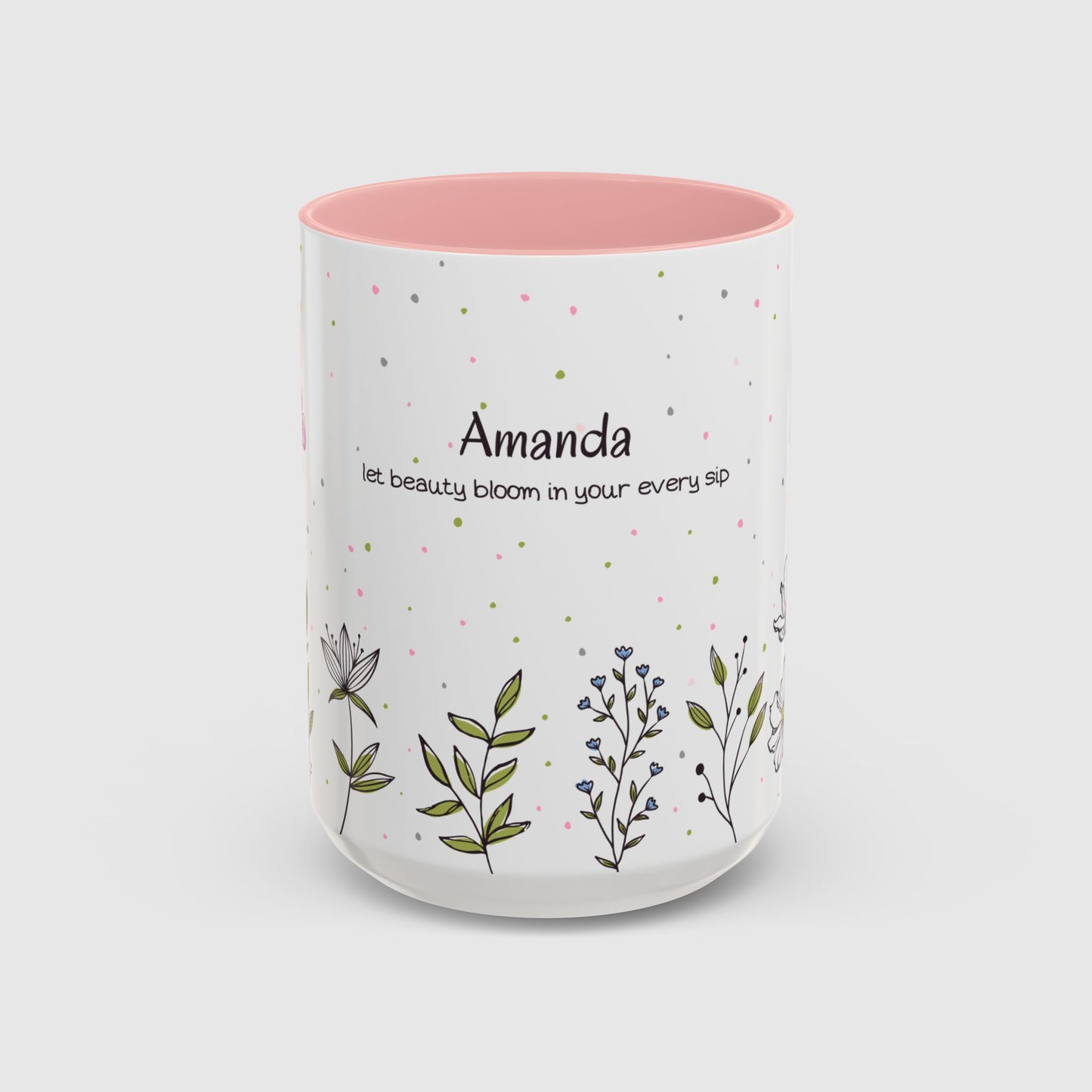 Let beauty bloom in your every sip (Personalized)