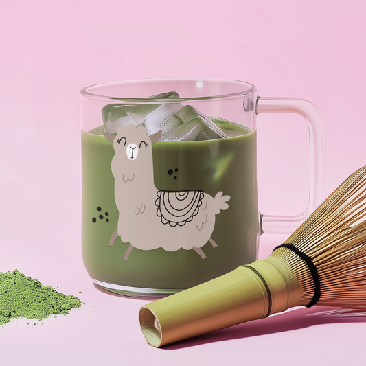 Mug - Happy Llama Glass Mug, 10oz