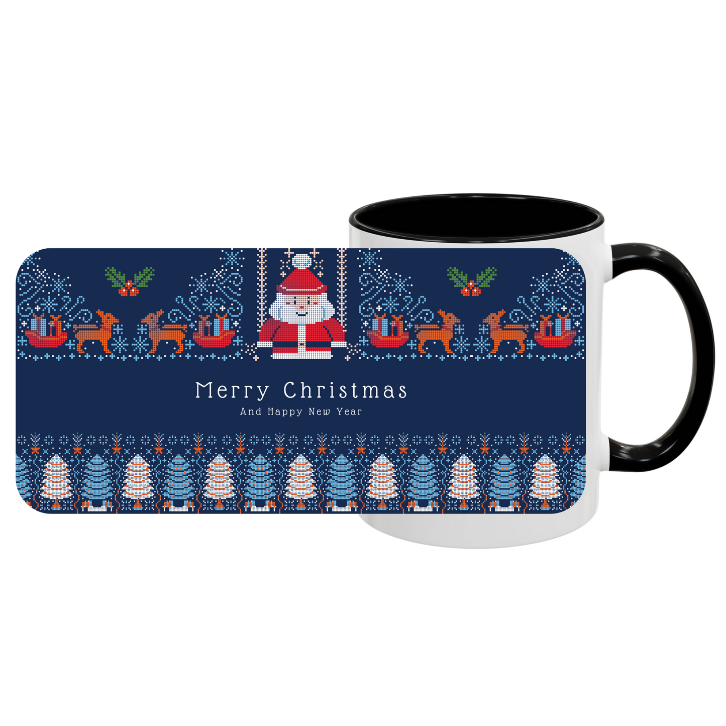Blue Holiday Christmas Pixel