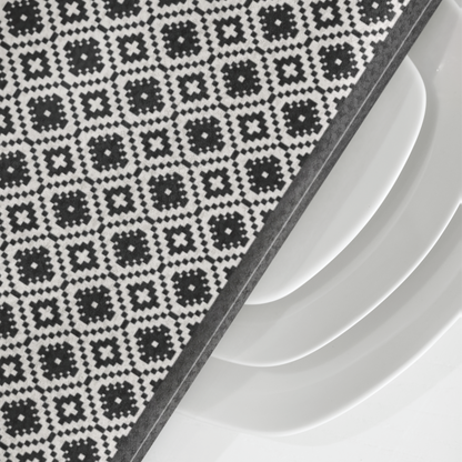 Black & White Pixelated Celtic Cross Pattern