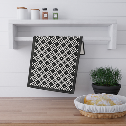 Black & White Pixelated Starburst Pattern