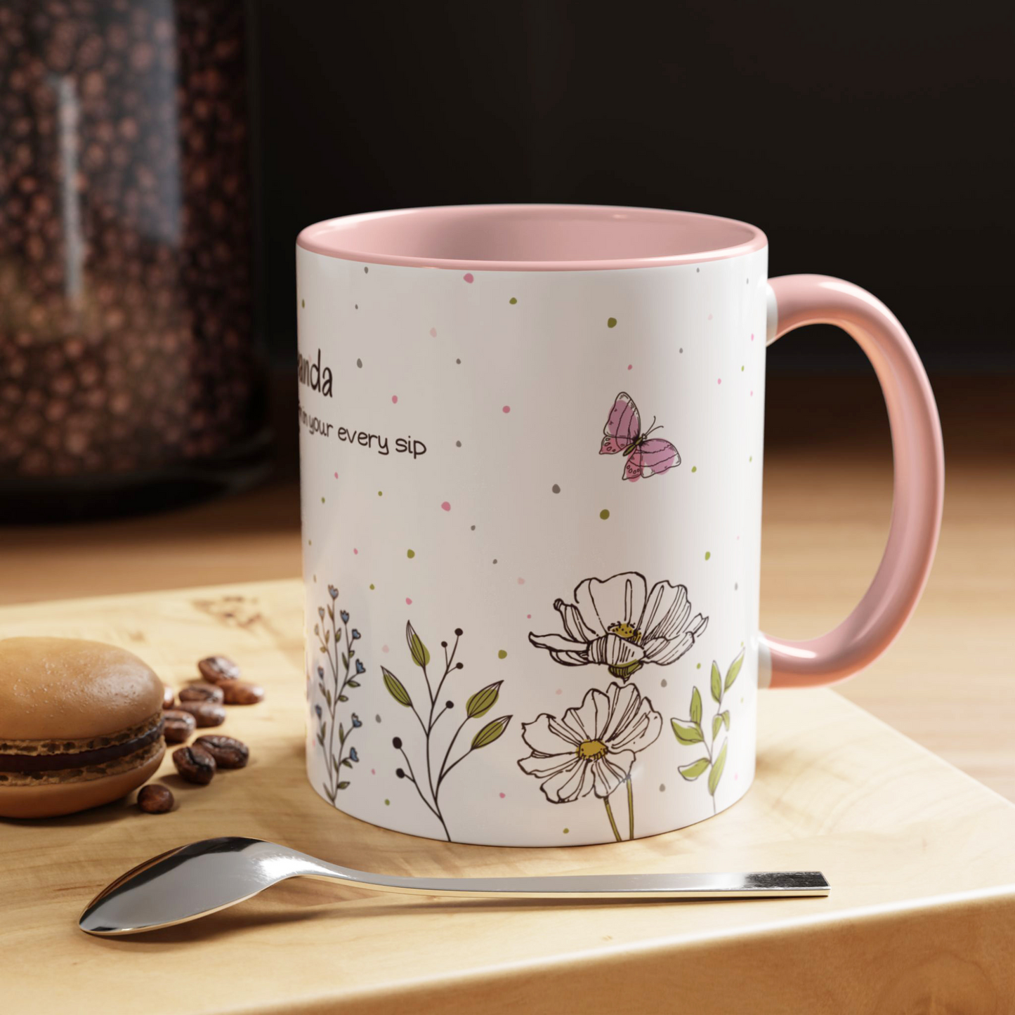 Let beauty bloom in your every sip (Personalized)