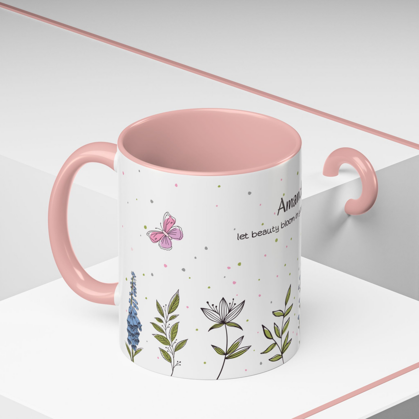 Let beauty bloom in your every sip (Personalized)