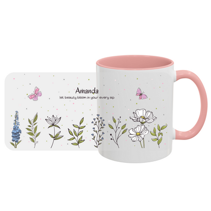 Let beauty bloom in your every sip (Personalized)