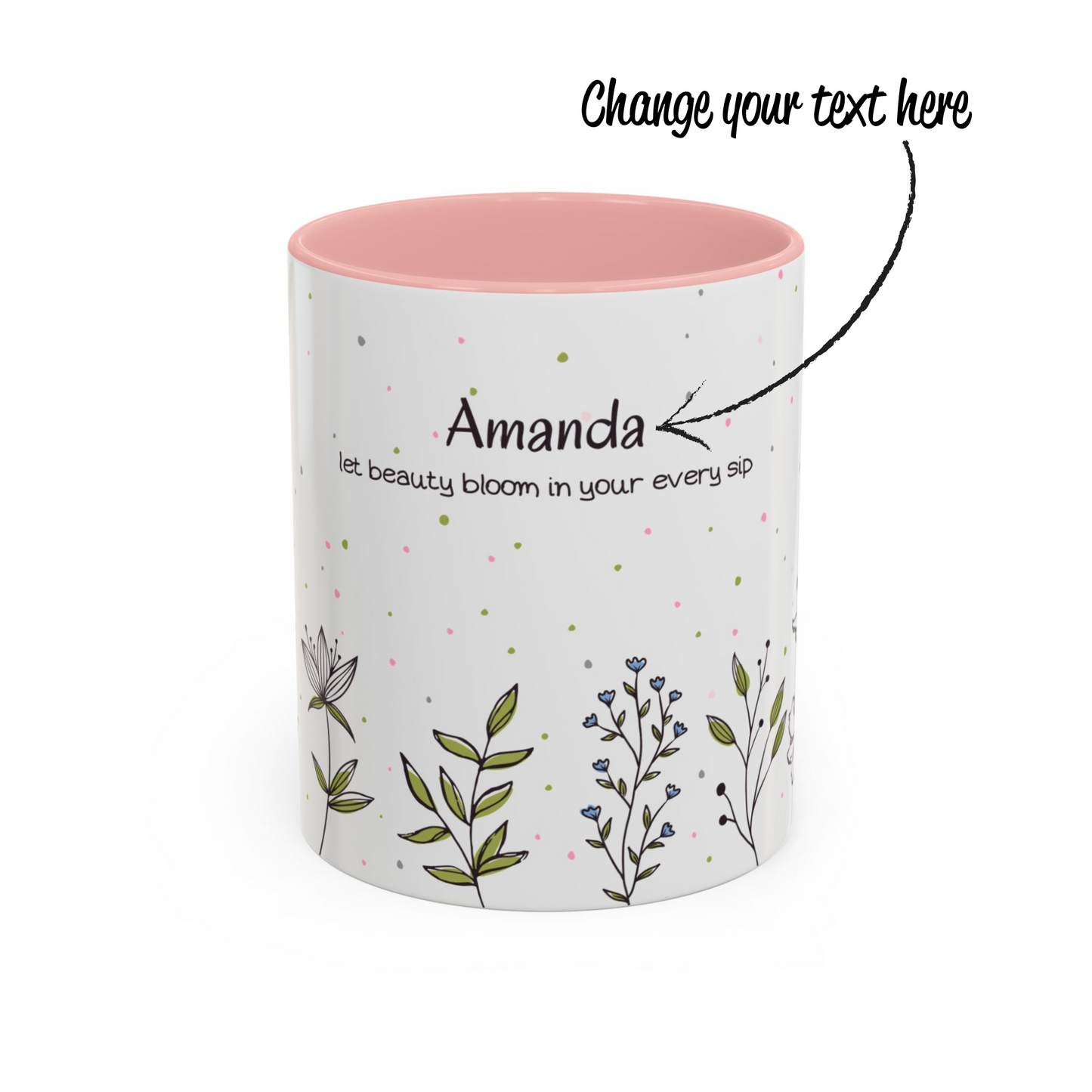 Let beauty bloom in your every sip (Personalized)
