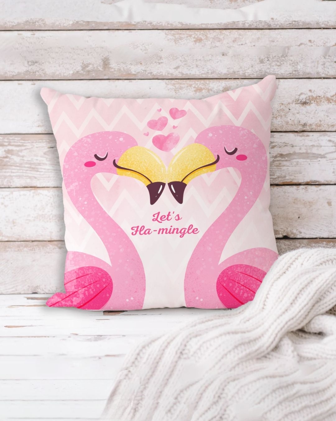 Let's Fla-Mingle Valentine's Throw
