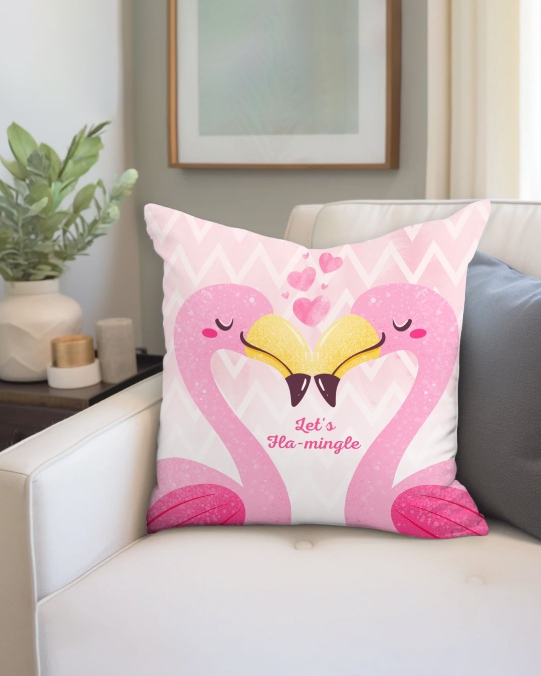 Let's Fla-Mingle Valentine's Throw