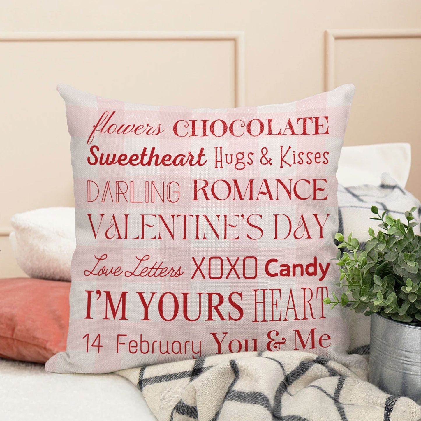 Valentine's Day Words Throw