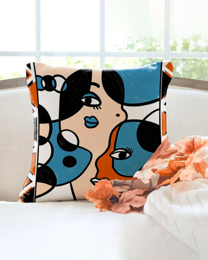 Faces of Fun Pillow