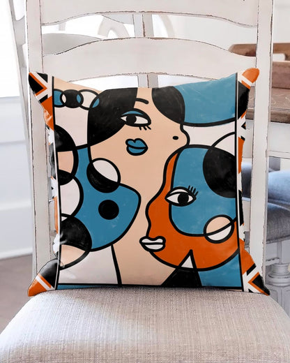 Faces of Fun Pillow