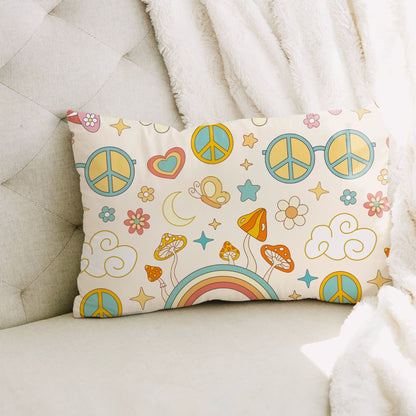 Retro Surreal Psychedelic Mushroom Pattern