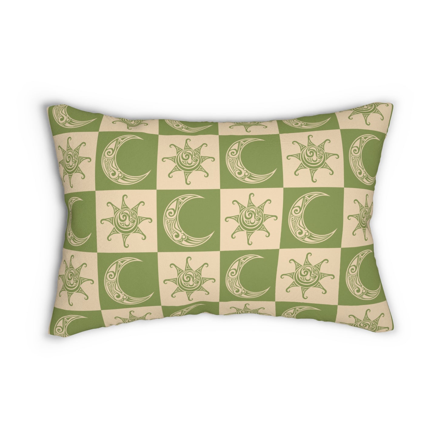 Sun Moon Sage Green Retro Y2K Check