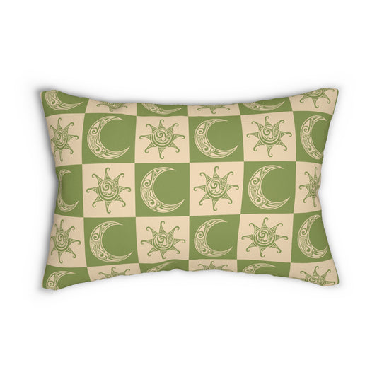 Sun Moon Sage Green Retro Y2K Check