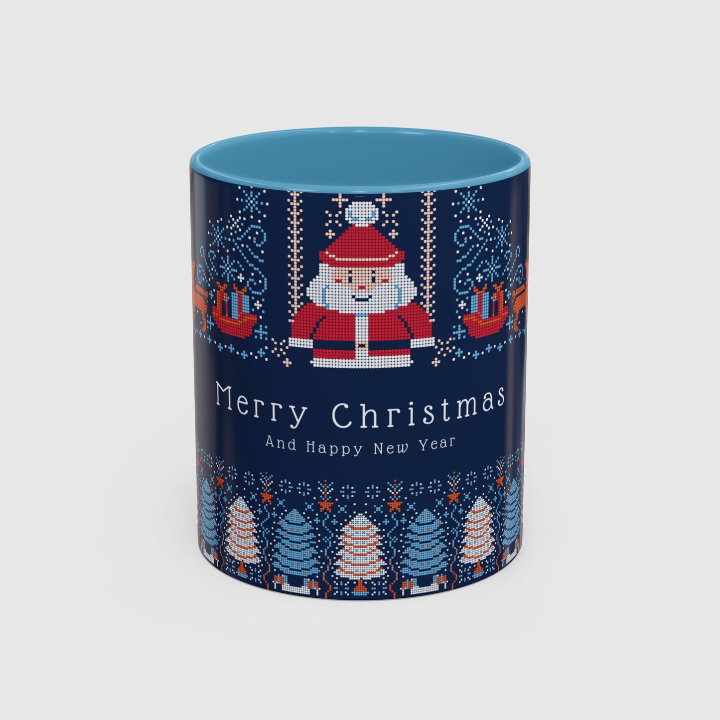 Blue Holiday Christmas Pixel