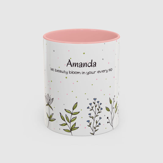 Let beauty bloom in your every sip (Personalized)