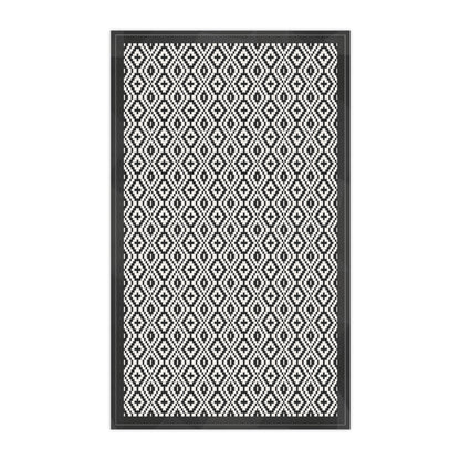 Black & White Pixelated Crossweave Pattern