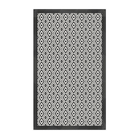 Black & White Pixelated Crossweave Pattern