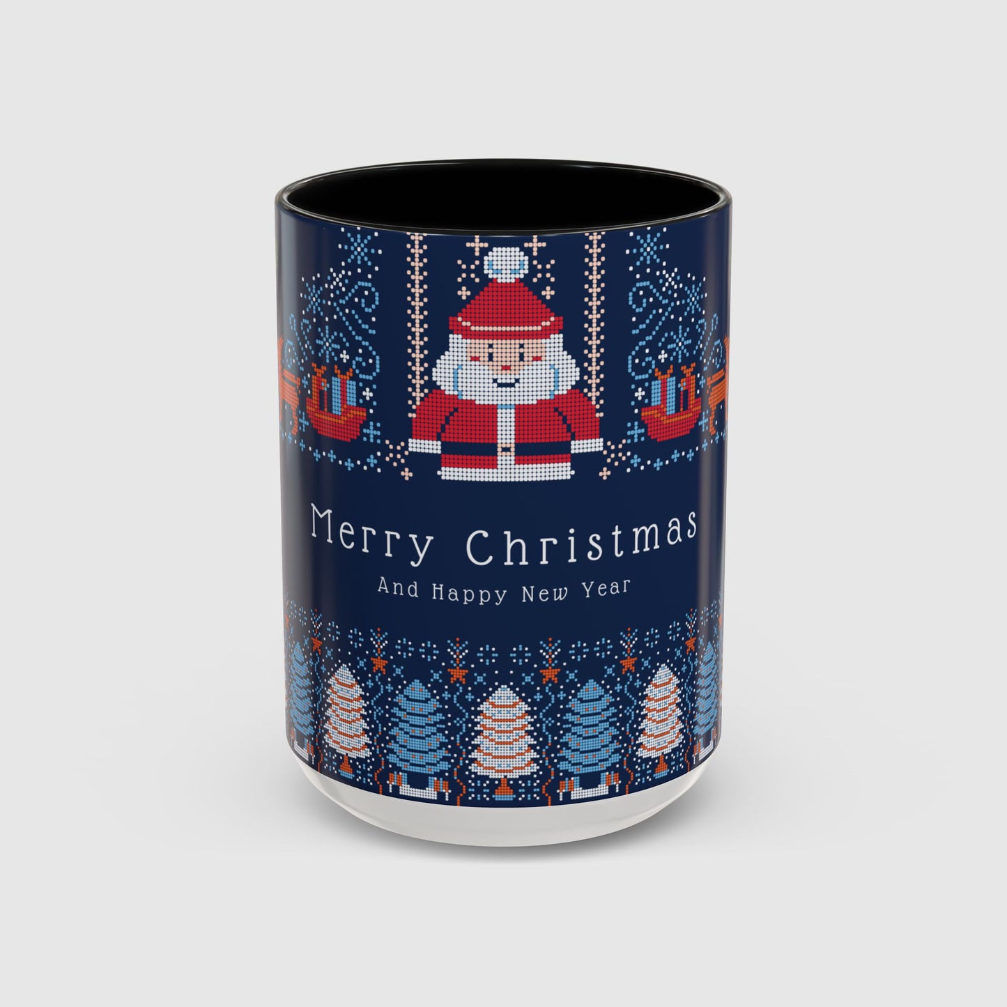 Blue Holiday Christmas Pixel