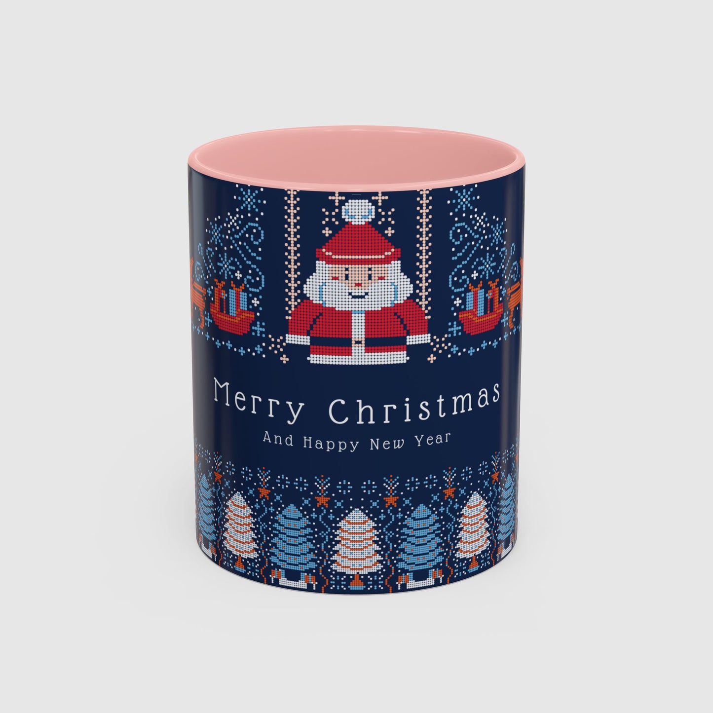 Blue Holiday Christmas Pixel