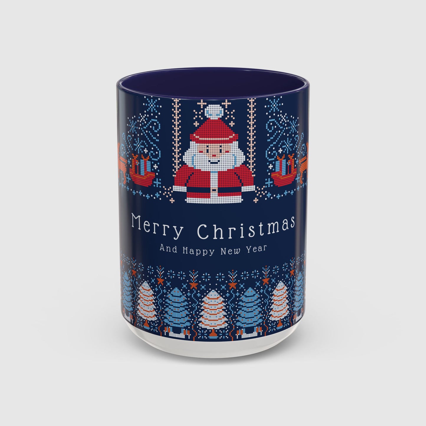 Blue Holiday Christmas Pixel