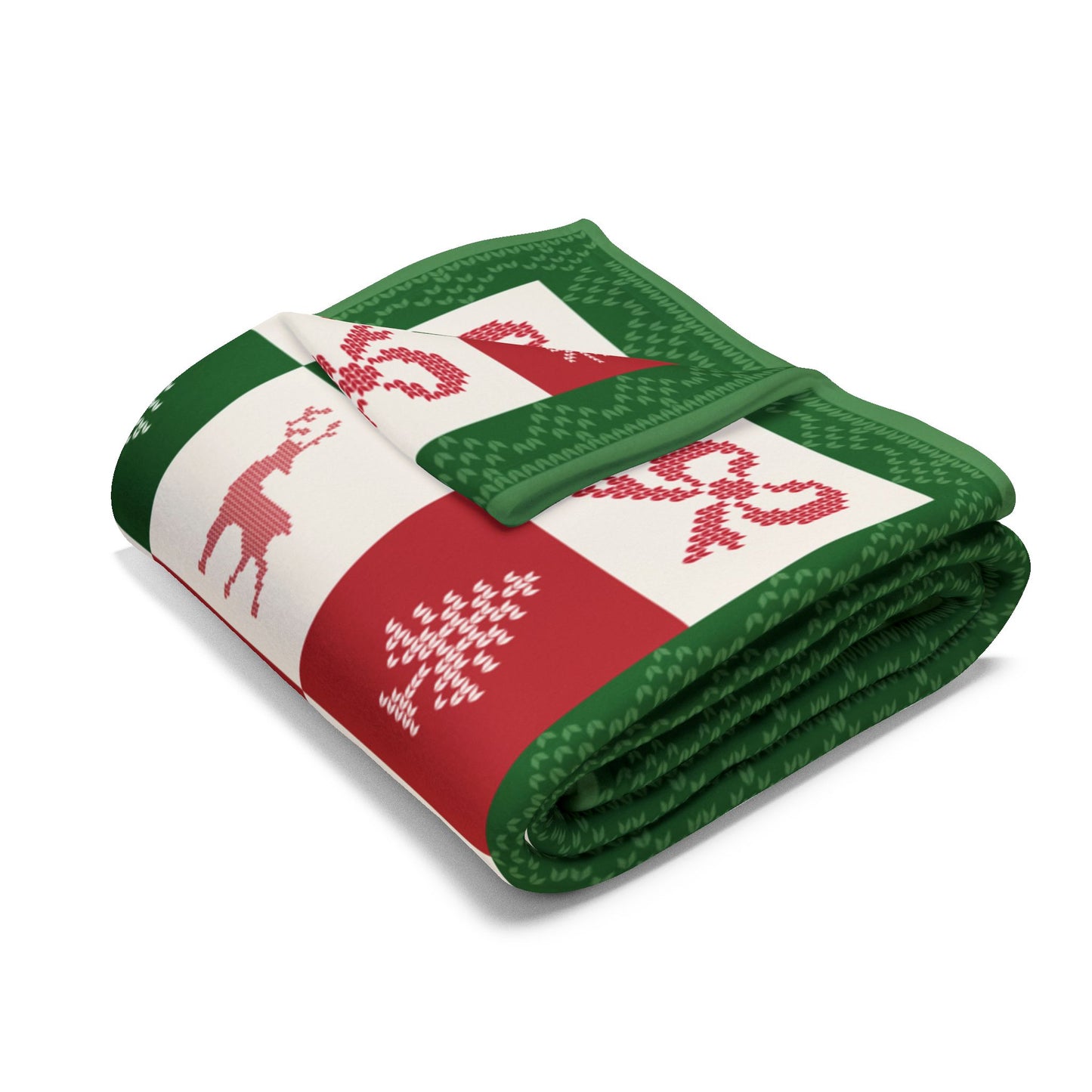 Personalized Christmas Checkered Blanket