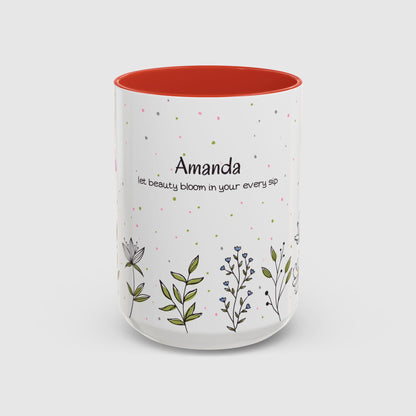 Let beauty bloom in your every sip (Personalized)
