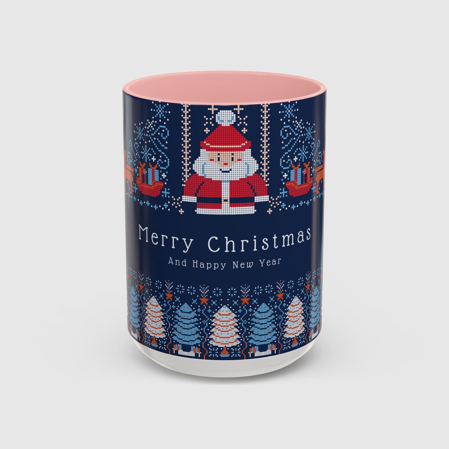Blue Holiday Christmas Pixel