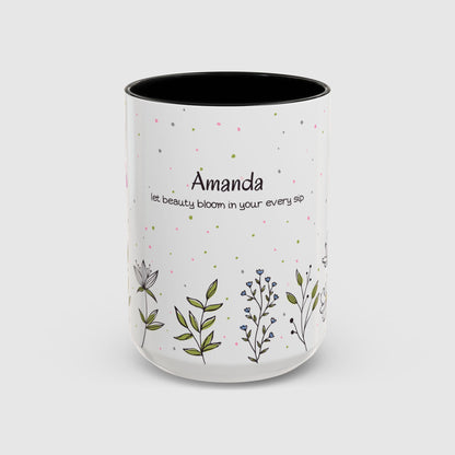 Let beauty bloom in your every sip (Personalized)