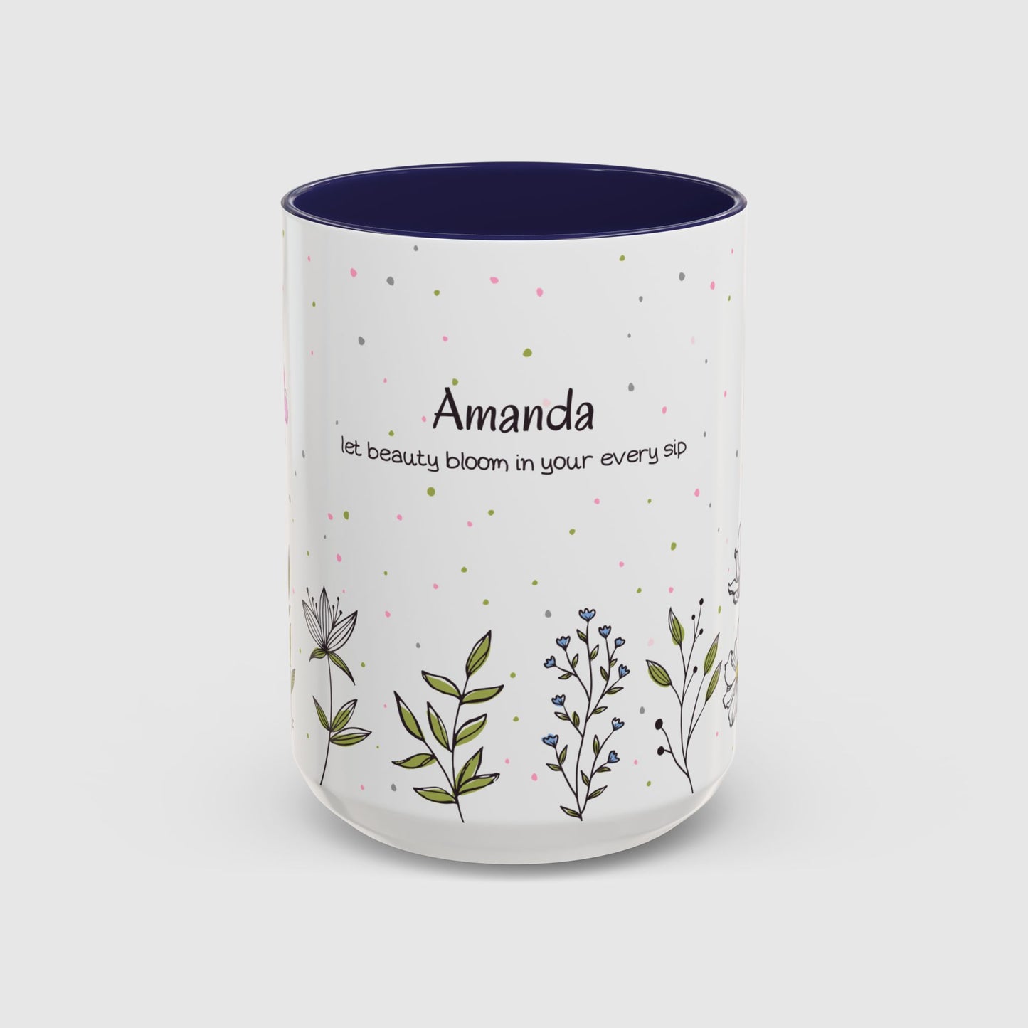 Let beauty bloom in your every sip (Personalized)