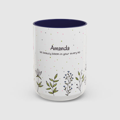 Let beauty bloom in your every sip (Personalized)
