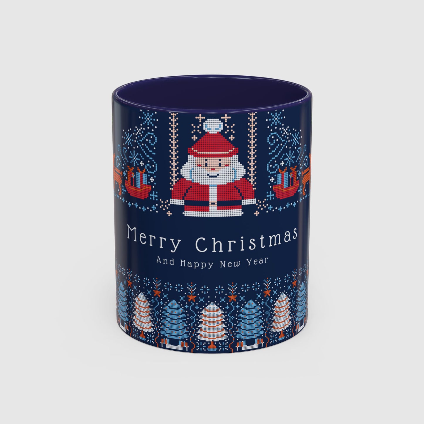 Blue Holiday Christmas Pixel