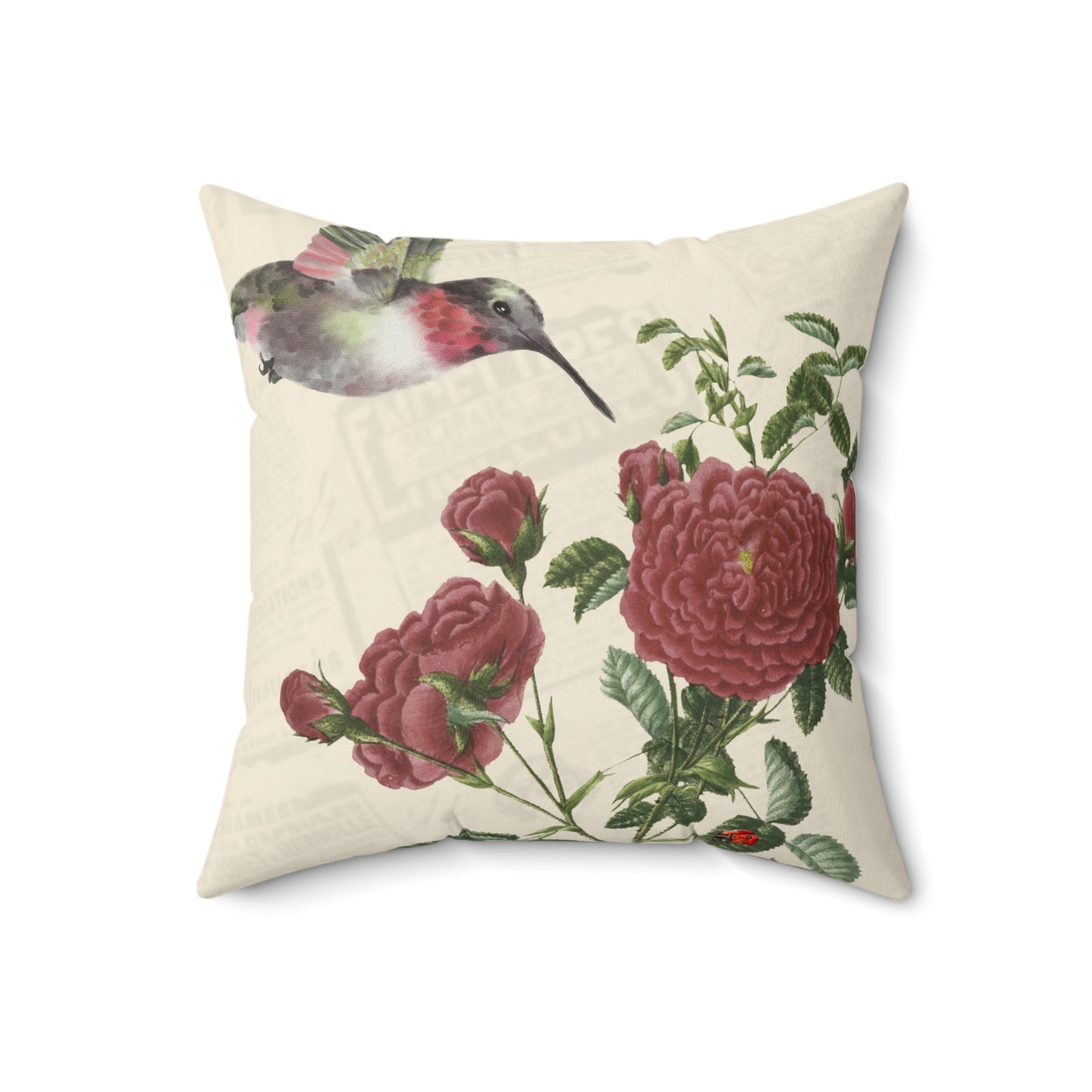 Rosa Rugosa and Hummingbird